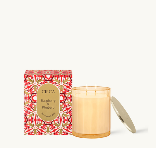 Candle - Raspberry & Rhubarb - Circa 350g