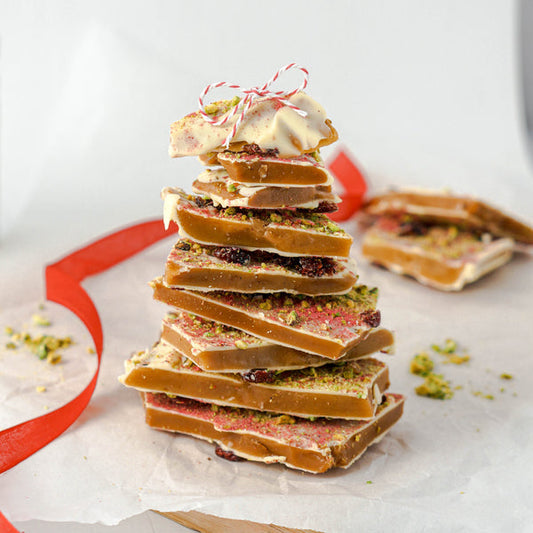 Toffee - White Chocolate, Pistachio & Cranberry Toffee| 200g Jar