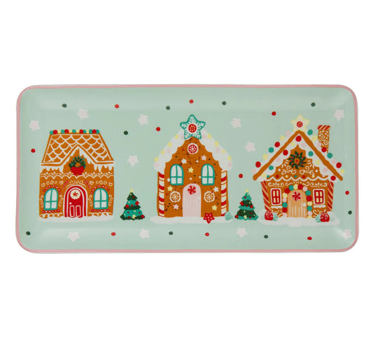 Platter - Rectangle - Dasher Gingerbread