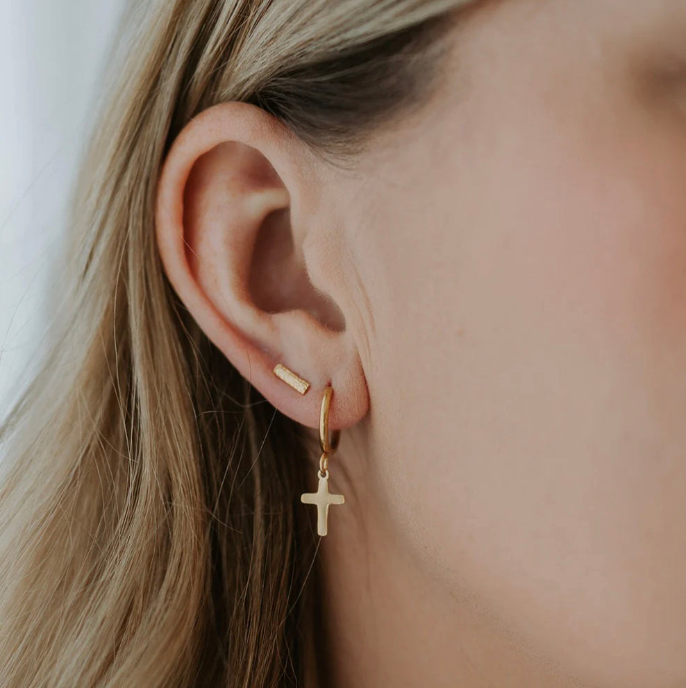 Earrings - Katy B - Cross Hoops