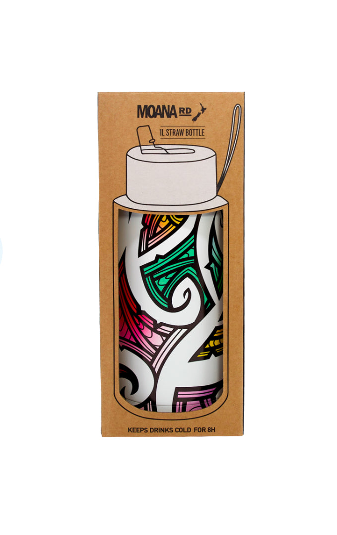 Drink Bottle 1L - Miriama Grace-Smith - Coloured - Moana Road