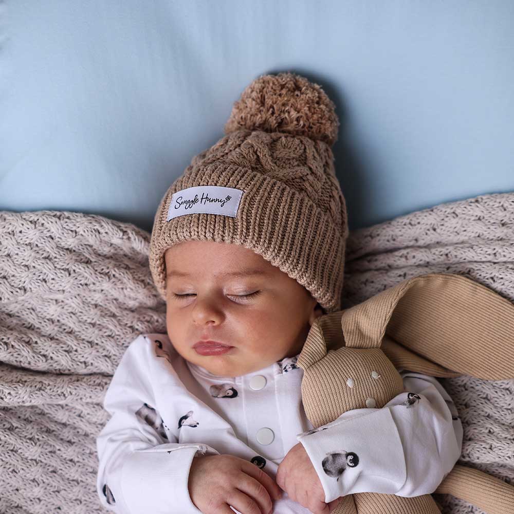 Organic Knit Beanie - Snuggle Hunny - Hazlenut