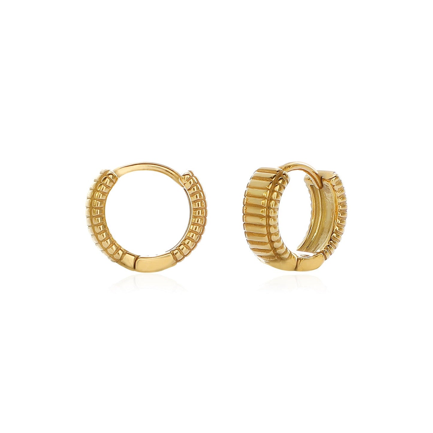 Earrings - Pillar Hoops - Katy B -  Sterling Silver