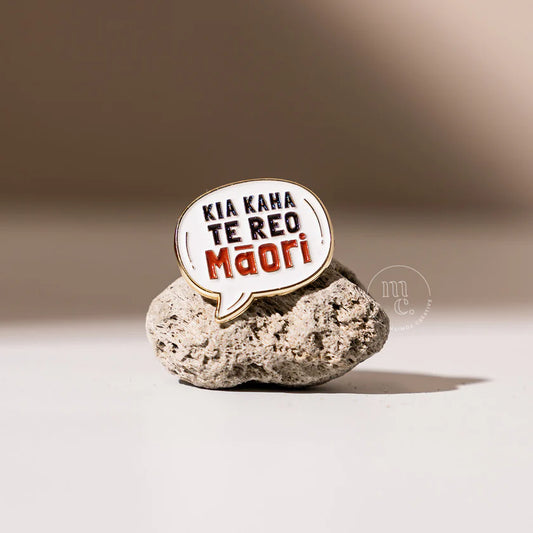 Badge Pin - Kia Kaha Te Reo Māori - Enamel Pin