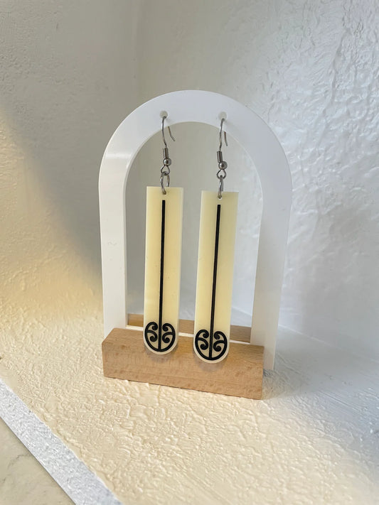 Earrings - Mangopare Drop - Ivory - Shilohs Way