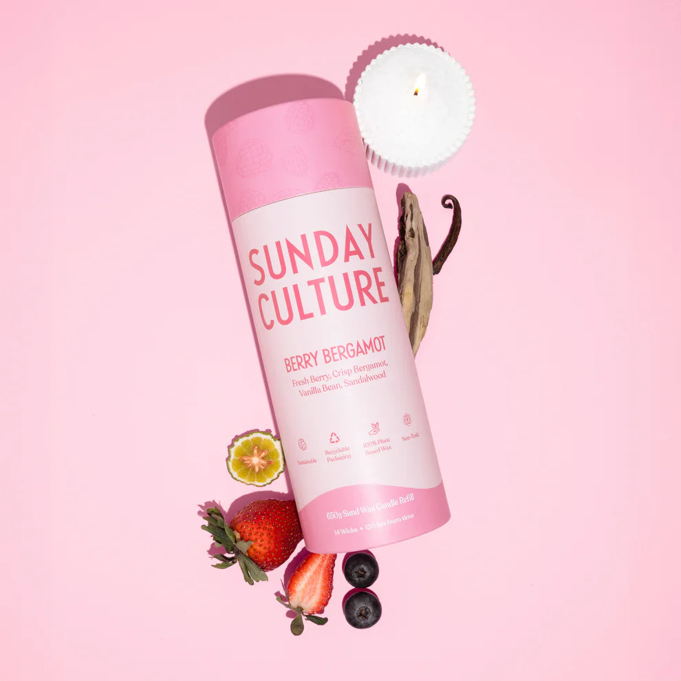 Sand Wax Candle REFILL - Berry Bergamot - Sunday Culture