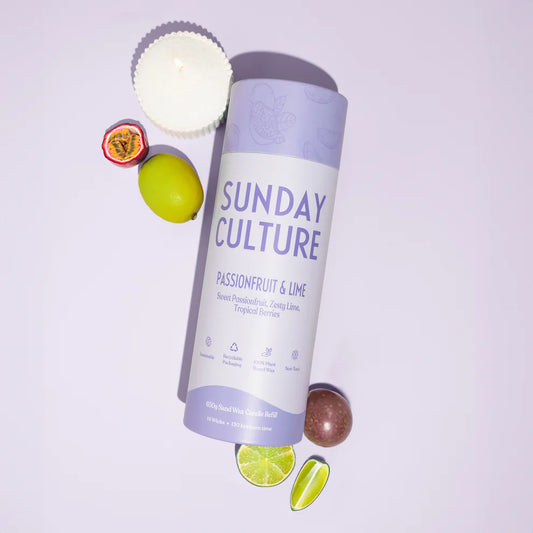 Sand Wax Candle REFILL - Passionfruit & Lime - Sunday Culture