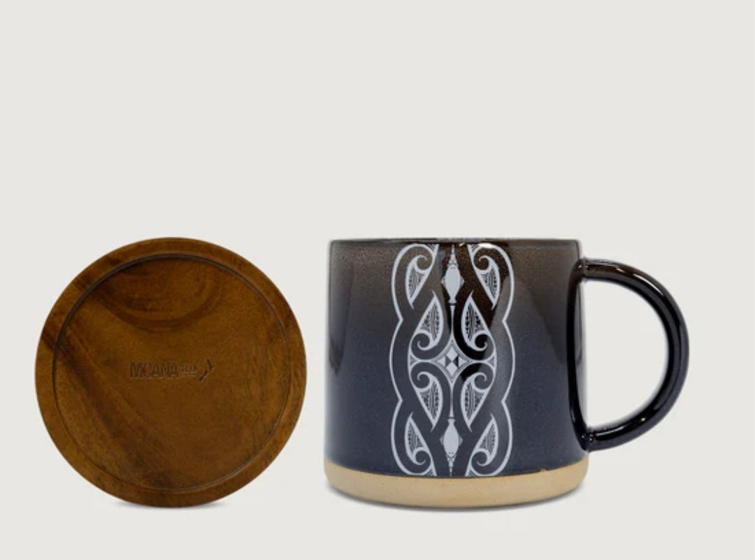 Mug - Glazed Ceramic - Miriama Grace-Smith - Moana Road - NAVY