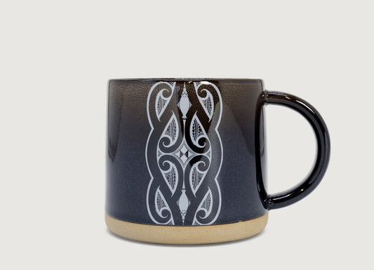 Mug - Glazed Ceramic - Miriama Grace-Smith - Moana Road - BLACK