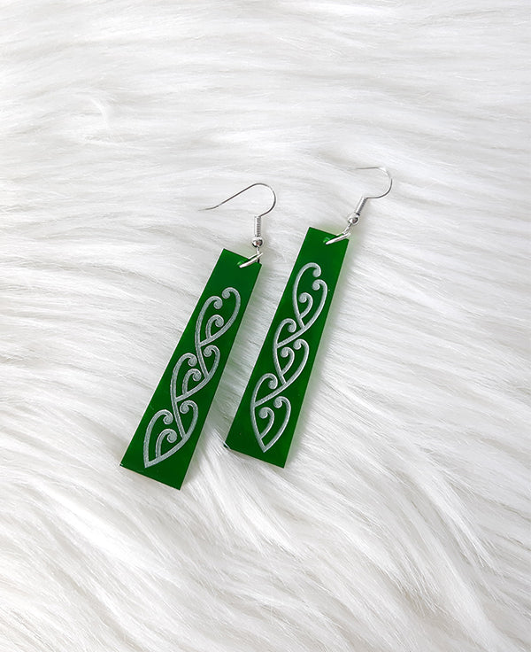 Earrings - Mako Design - Kowhaiwhai